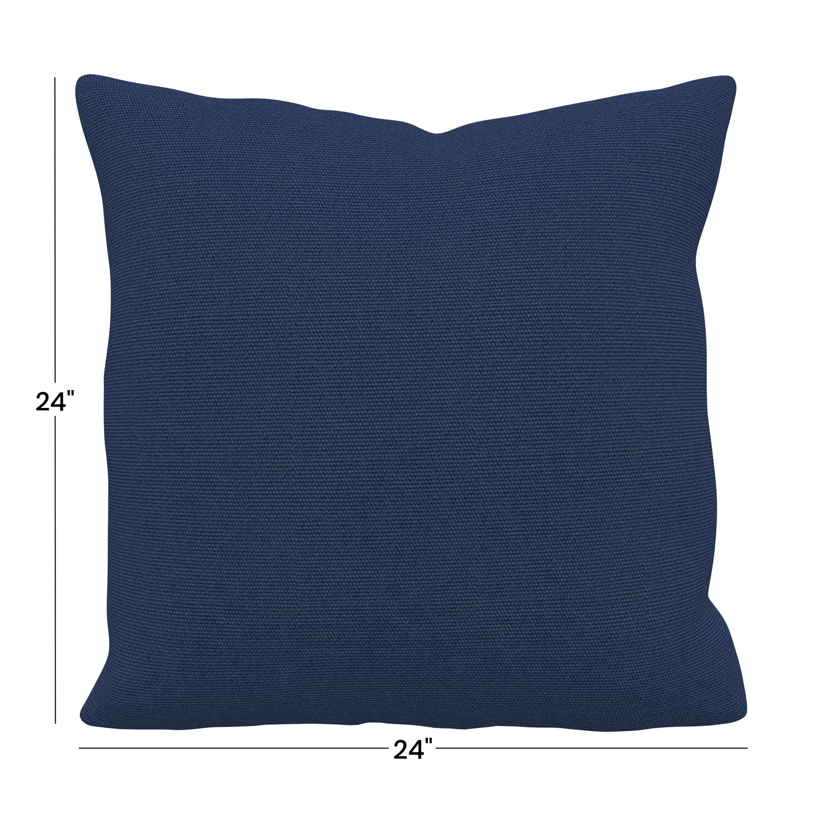 Indoor/Outdoor Throw Pillow, Square 24", Canvas Navy Sunbrella® Canvas
