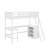 Twin Size Loft Bed With Shelves And Desk