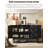 Mid-Century Modern Solid Wood Rattan Sideboard