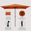 Shinetta 6,5 x 10 pi Parasol carré-910630948