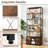 2PCS 8-tier Bookshelf 79'' Freestanding Bookcase w/ 4 Fabric Drawers & Storage
