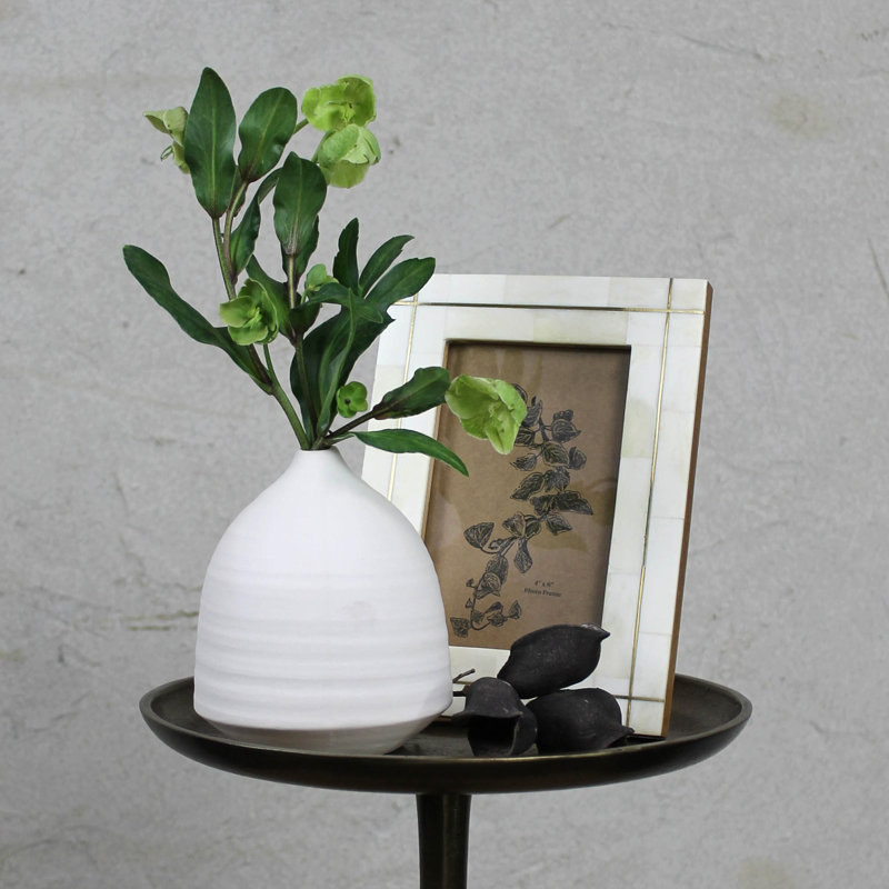 Bisque White Vase, Ceramic - Sm