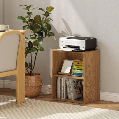 Bibliothèque à 2 cubes avec tablettes réglables à 5 positions