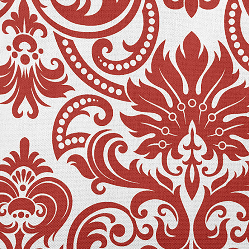 Housse et insert de coussin décoratif intérieur / extérieur en polyester Audronè, 18 po x 18 po, Rouge