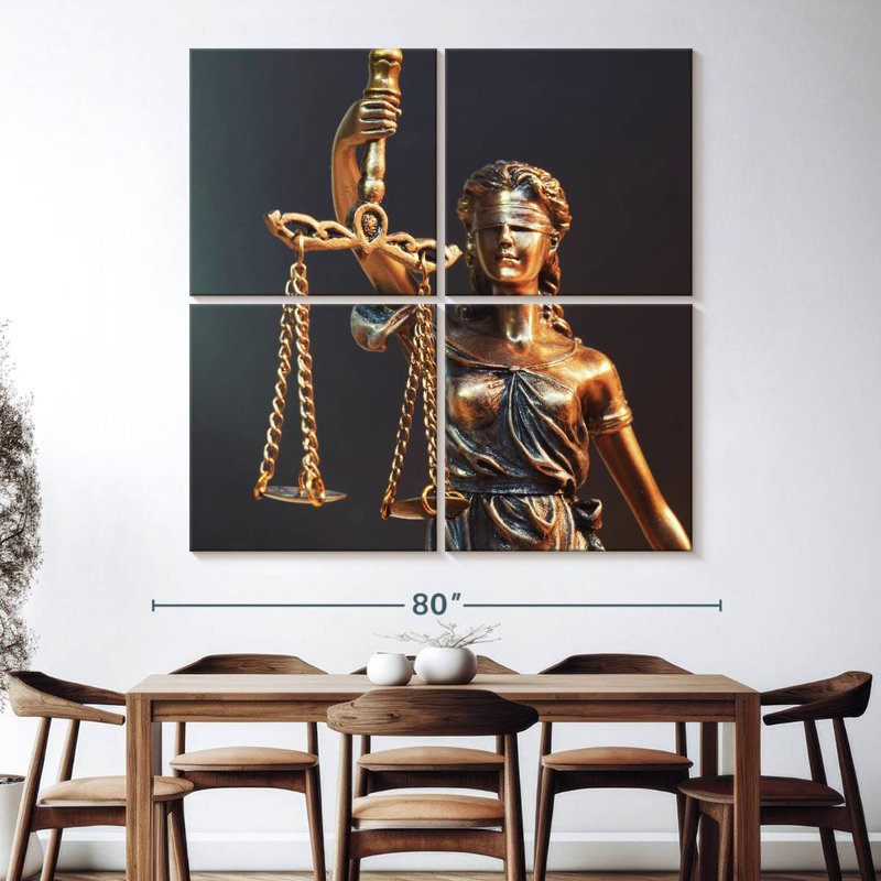 Statue Alcaraz Lady Justice, H 74 po x l 74 po