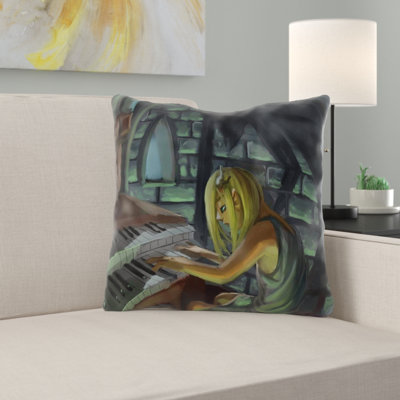 Vanslyke Outdoor Reversible Throw Pillow