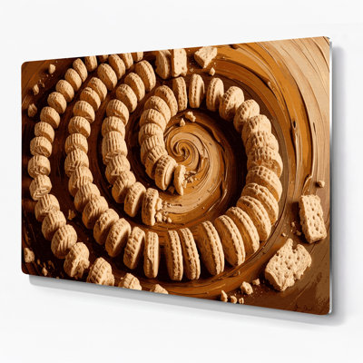 Desserts Digestive biscuits Brown Metal Wall Art
