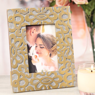 Geary Gold Wood Embossed Picture Frame