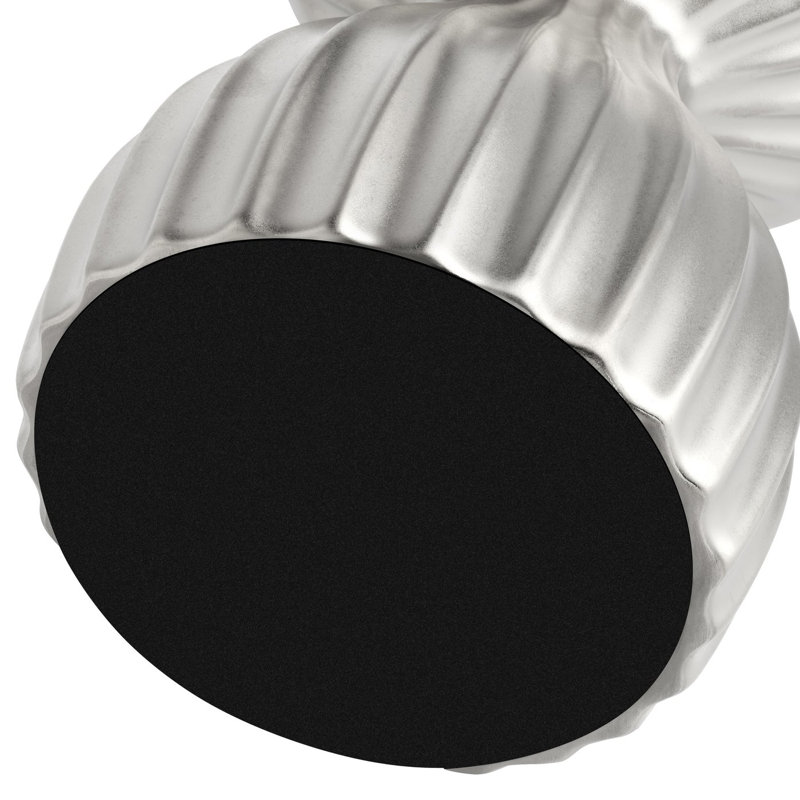 Porte-bougie en céramique 5 po Aurelia, Argent