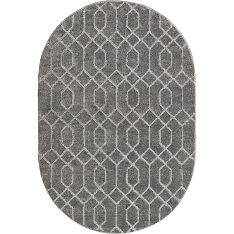 Corando Geometric Indoor Rug, Oval 4' x 6'