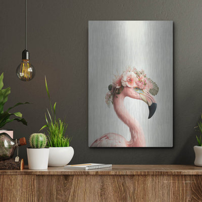 «The Exotic Flamingo» par Seven Trees Design sur métal