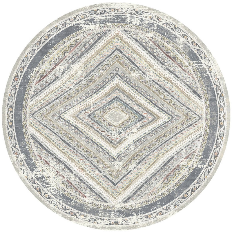 Zech Oriental Indoor Rug, Round 5'3"