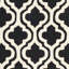 Tapis géométrique en laine noir-796913300