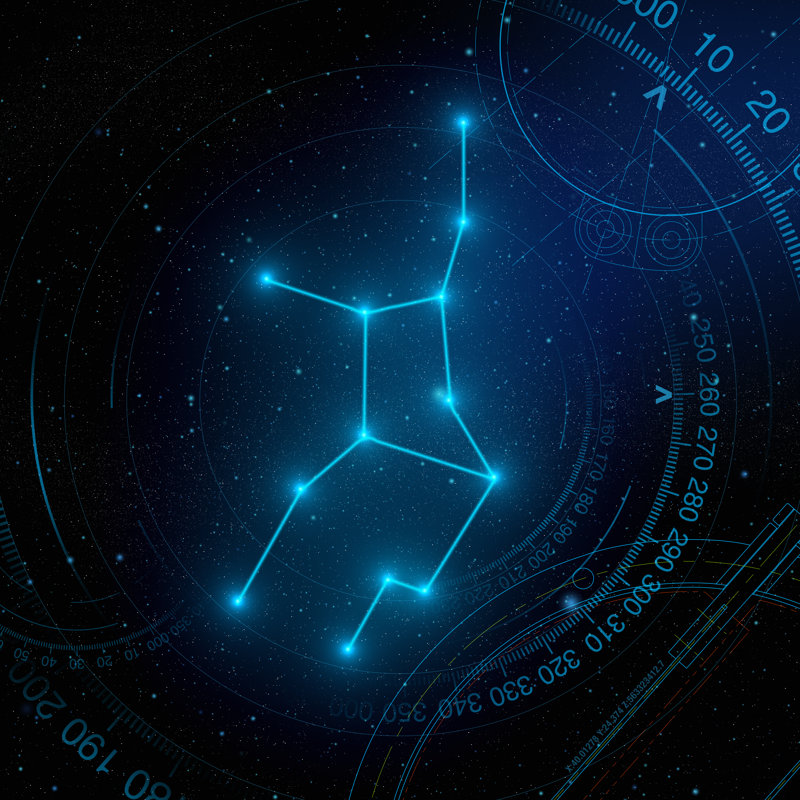 Virgo Constellation by Teekid - No Frame Print on Canvas, 30cm H x 30cm W