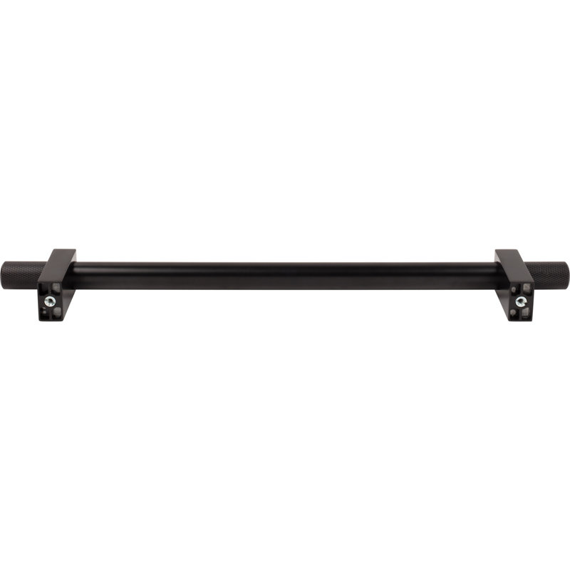 Larkin 4 Knurled Ends Appliance Pull, Matte Black, 12"