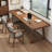 Nut-brown Rectangular Solid Wood desk-1485333006