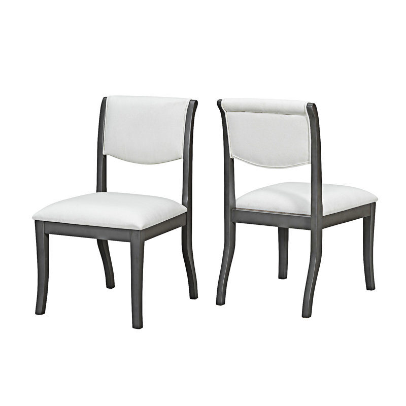 Chaise d'appoint rembourrée (ensemble de 2), Gris