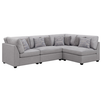 Lafayette Grey 4-Piece Upholstered Sectional Sofa