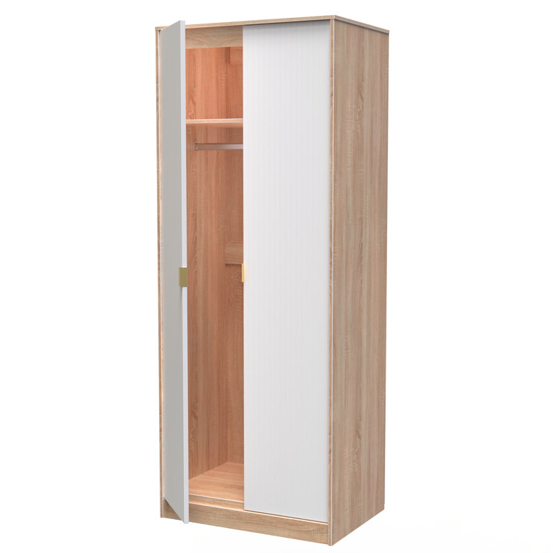 Beranda Manufactured Wood Wardrobe, White Matt/Bardolino Oak