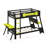 Wood Bunk Bed With Desk, Bunk Bed With Charging Station And Pegboard, Game Room Bunk Beds For Small Space-122259748-122259745