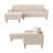 2-Piece 84" Upholstered L Shape Sectional Sofa-1656748950