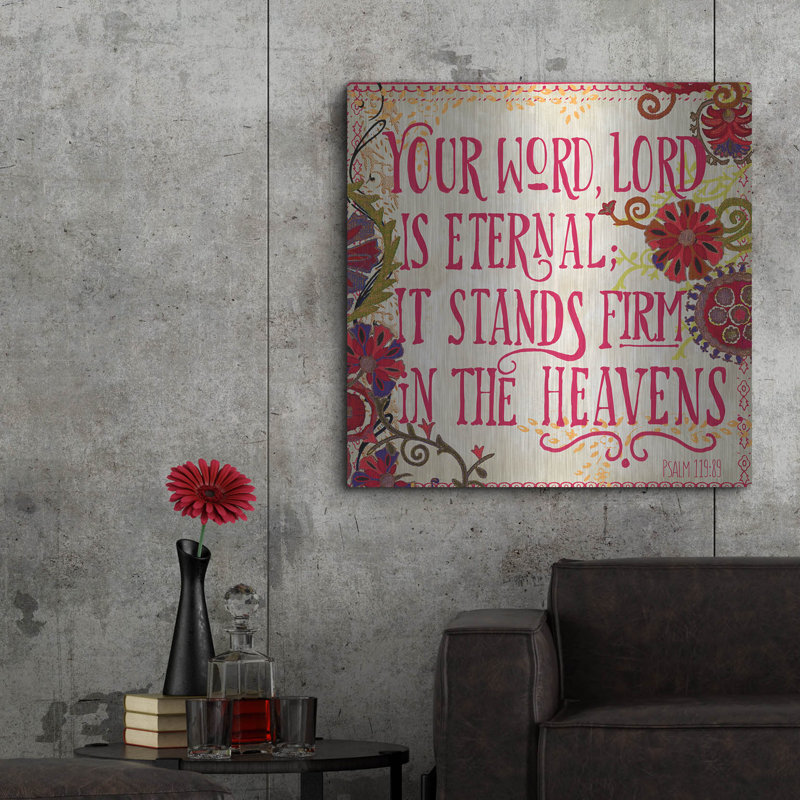 Luxe Metal Art 'Delecor Psalm 1' by Art Licensing Studio Metal Wall Art, 36" x 36", 36" H x 36" W