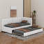 Lit de jour simple rembourré avec couchette-1089938016
