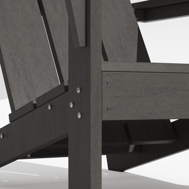 Chaises Adirondack modernes en PEHD toutes saisons, Noir