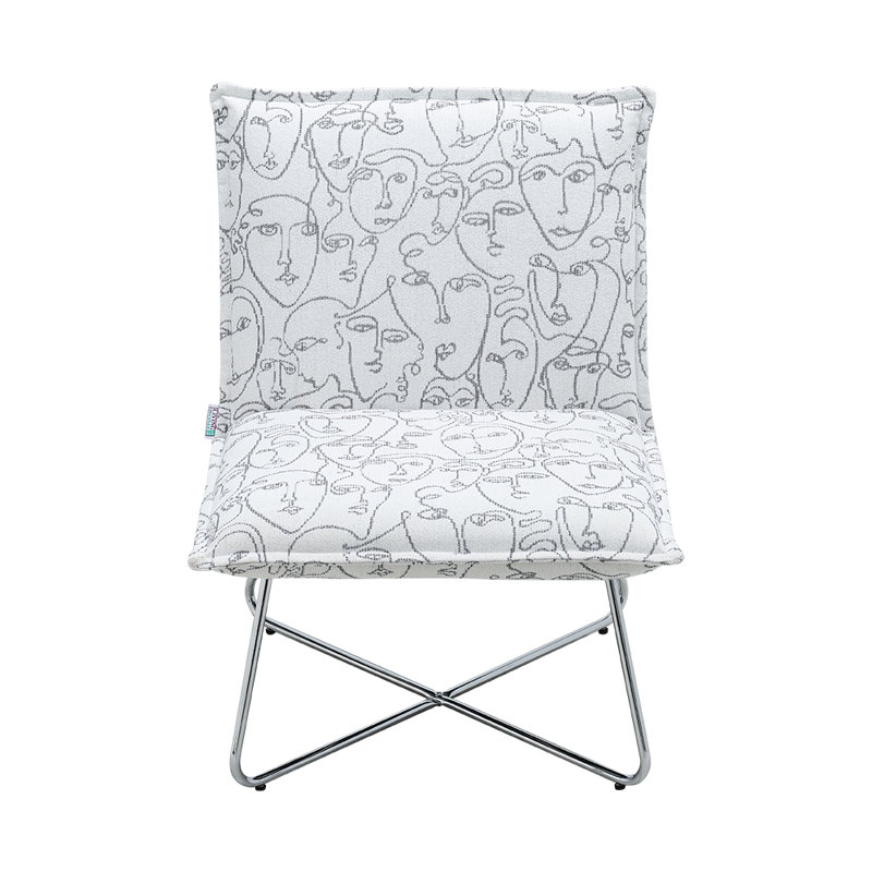 Upholstered Linen Lounge Chair