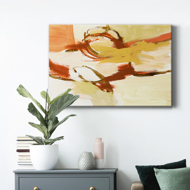Safran et Sienne II - reproduction sur toile tendue, H 18 po x l 12 po x P 1 po