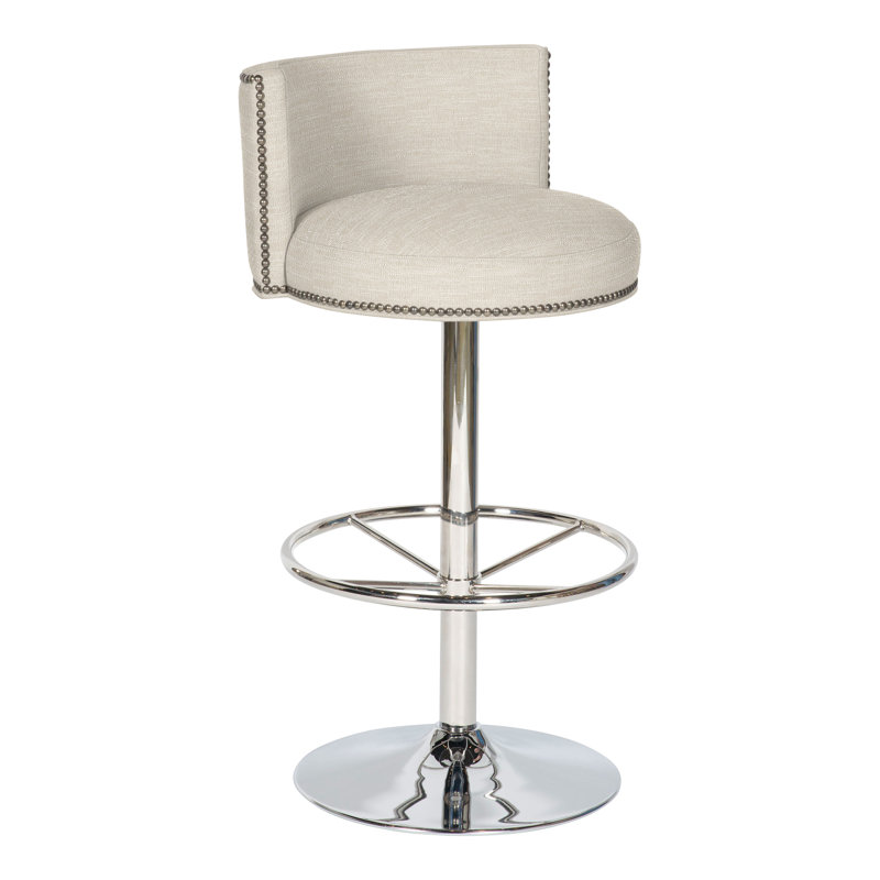 Nevin By Michael Weiss Swivel Upholstered Bar Stool, Yes, Tommy Flax