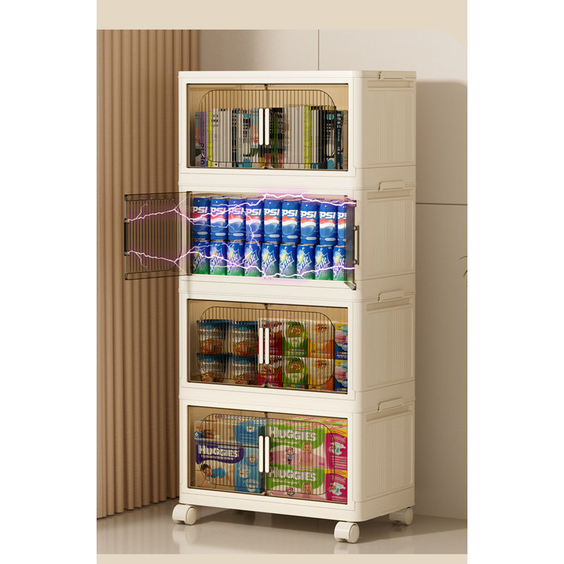 19.69" Side Wide Folding Storage Cabinet