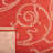 Arneshia Paisley Indoor / Outdoor Area Indoor/Outdoor Area Rug in Red/Natural-1860652039