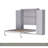 Full Size Murphy Bed, Wooden Full Wall Bed With 2 Wardrobe And Storage Shelf, Multifunctional Foldable Platform Bedframe For Guest-Room, Bedroom, Gray-1724676745-1724676748