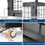 Chariot-plateforme pliable 6-en-1, chariot à poussoir robuste à capacité de 1800 lb pour chariot d'épicerie polyvalent pour l'épicerie, la lessive et le garage