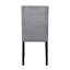 2 chaises d'appoint de salle à manger rembourrées en velours gris, structure en bois noir, chaises simples de style simple de 2, rembourrées