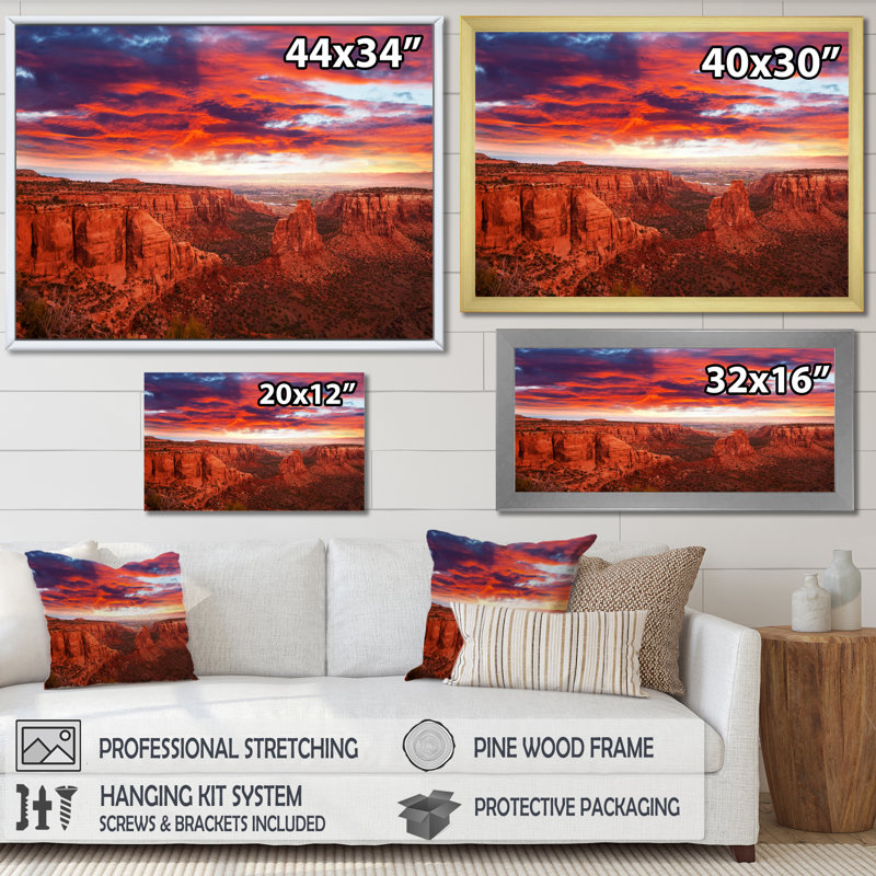 Grand Canyon, ouest de l'Arizona I - impression, H 24 po x l 32 po x P 1 po, Toile tendue