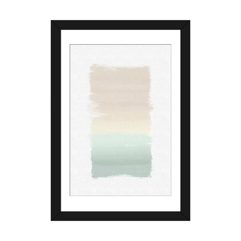 « pastel abstract », impression sur toile, Papier d'art encadré noir, Blanc, H 24 po x l 16 po x P 1 po
