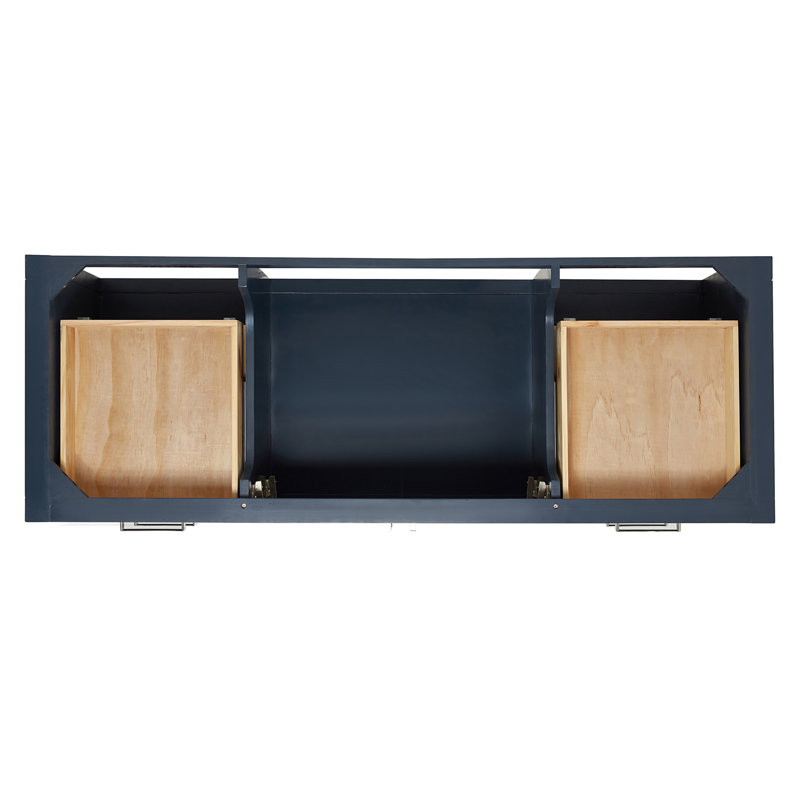 Meuble-lavabo simple 60 po ARIEL Moille, Forme rectangulaire, Bleu minuit