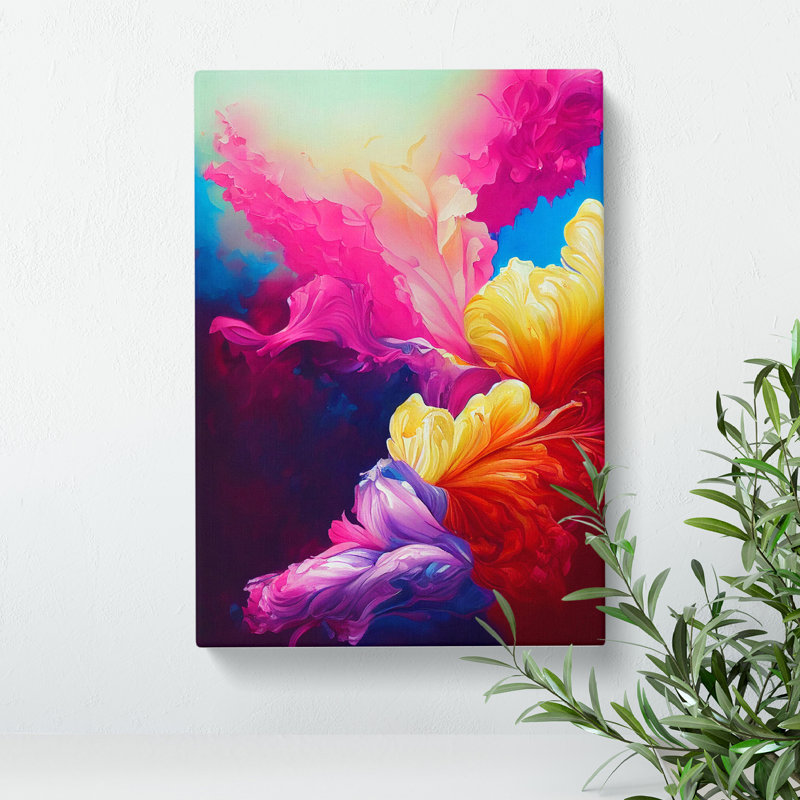 Floral Explosion No.1 - Wrapped Canvas Print, 76cm H x 50cm W x 3cm D