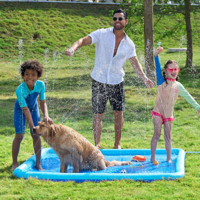 6ft Non-Slip Splash Pad Sprinkler, Blue