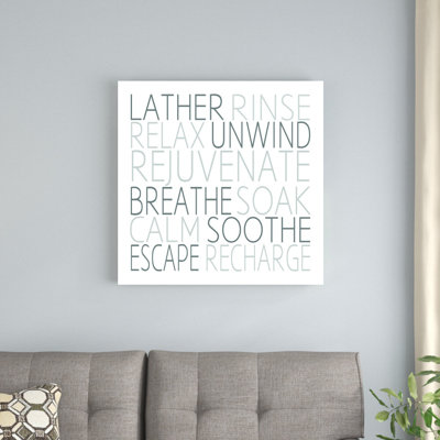 «Spa Words», art textuel sur toile tendue