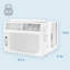 Climatiseur de fenêtre Keystone 8 000 BTU 115 V avec capacité de chaleur supplémentaire de 3 500 BTU-126119480