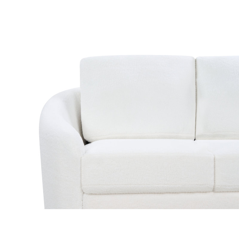 Aaronette 2 Seater Sofa, White Boucle