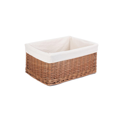 Wicker Lined Storage Basket