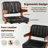 Mid-Century Modern Faux Leather Upholstered Dining Arm Chairs Set of 4, Wood Frame Side Chairs for Dining Room, Kitchen and Living Room-442372199-447999986