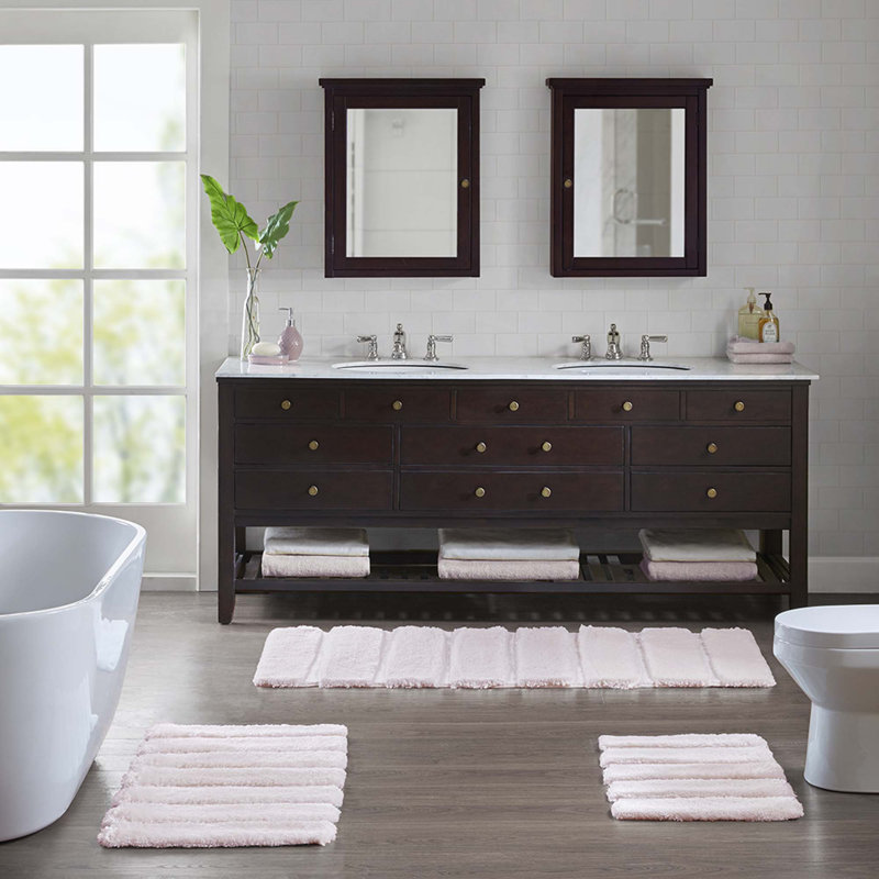 Tapis de salle de bain moderne absorbant et antidérapant, L 21 po x l 34 po