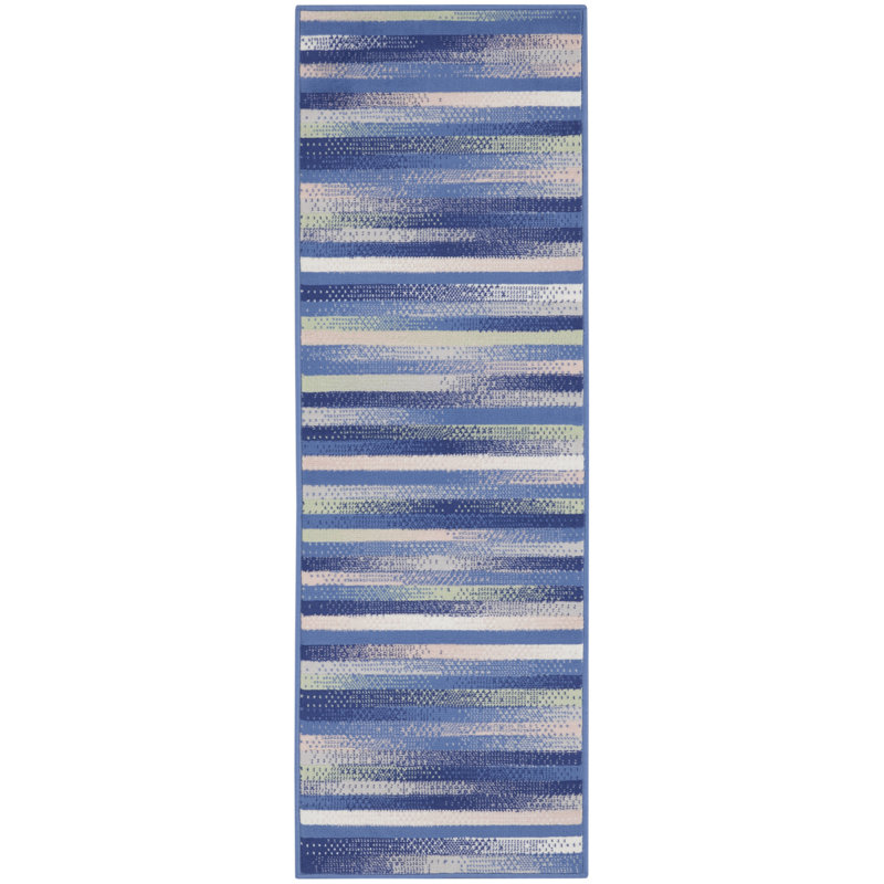 Striped Indoor Rug, Runner 2' x 8'