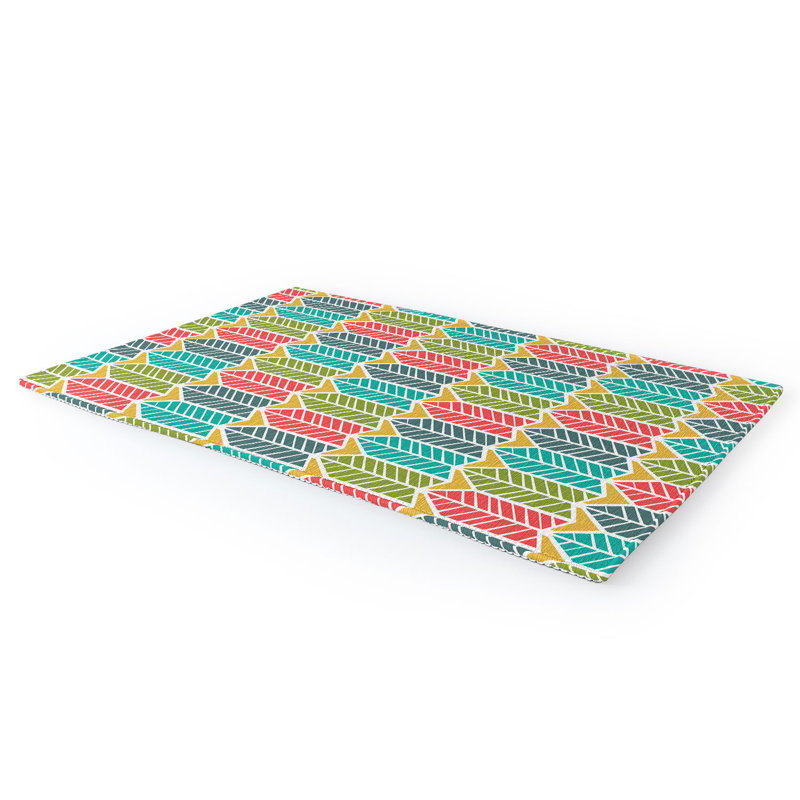 Tapis à motif géométrique rose / bleu, Rectangle 8 pi x 10 pi