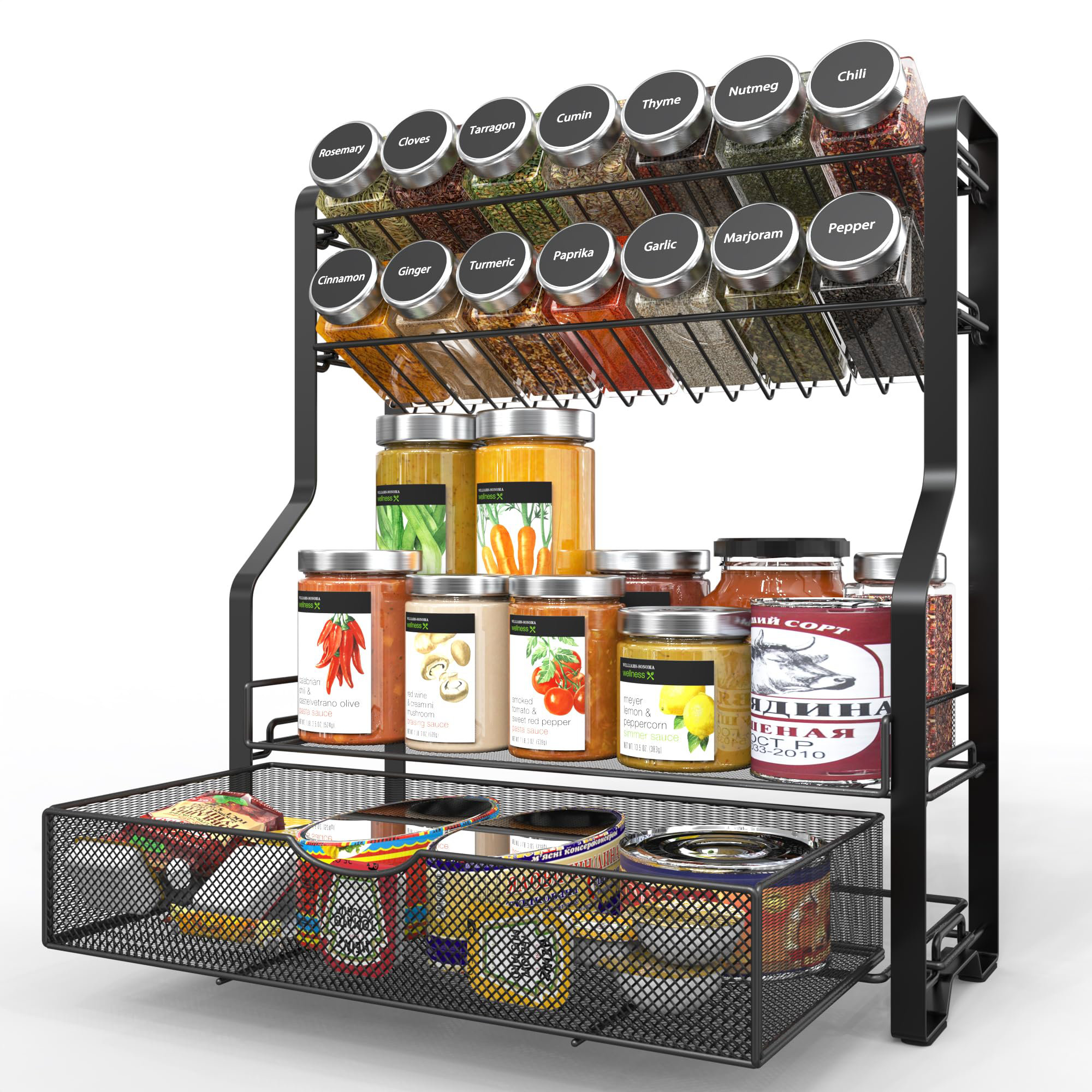 Mint Pantry® Freestanding Stainless Steel Spice Rack | Wayfair